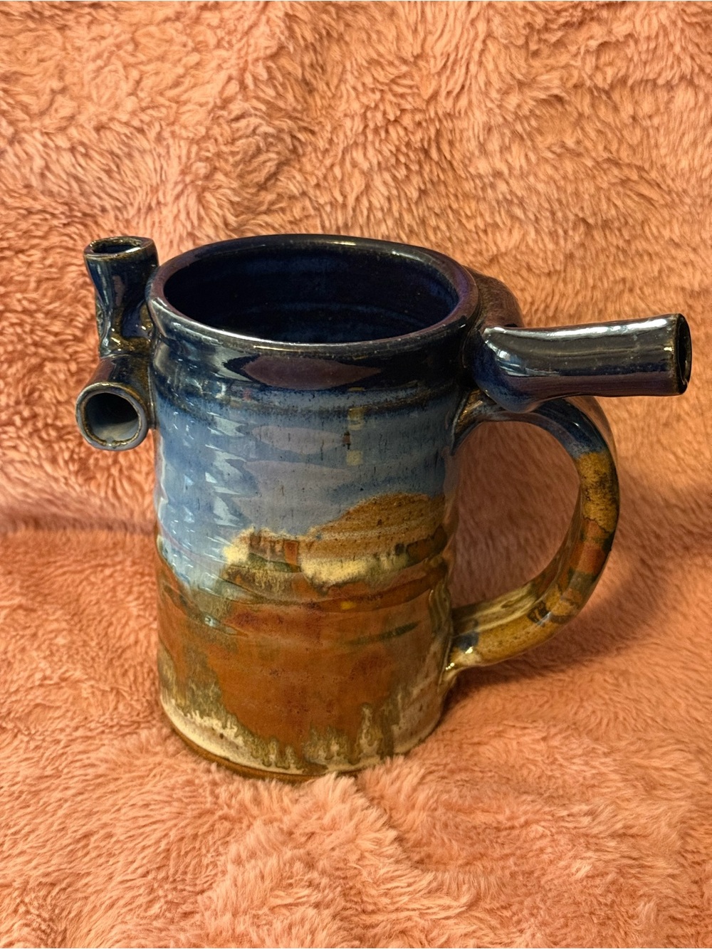 Size 1.5 lbs - J & S Beaumont Pottery Whistle Mug Stein 1995